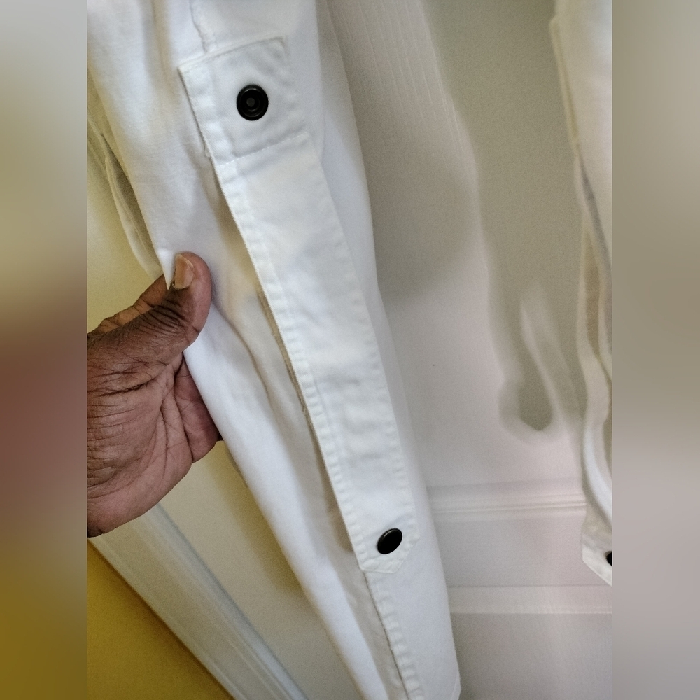 Newport News White Cottagecore Wide-Leg Versatile Cargo Pants - Picture 9 of 14